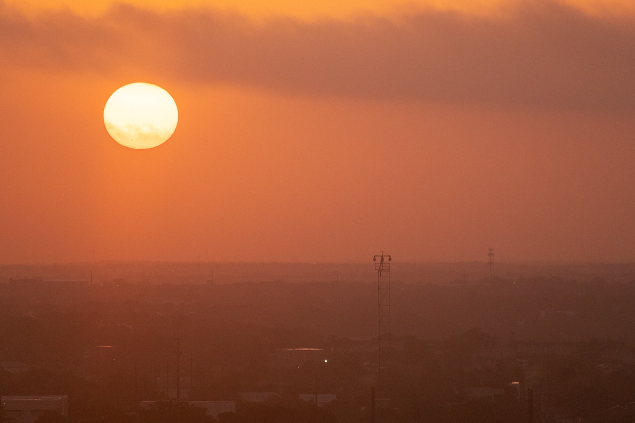 Sunrise over Austin, Texas, USA